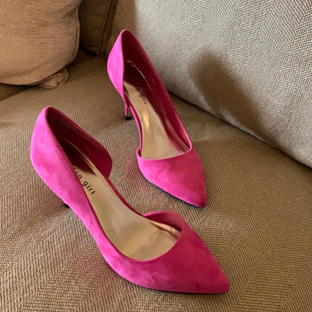 Madden Girl Pink Suede Heels!